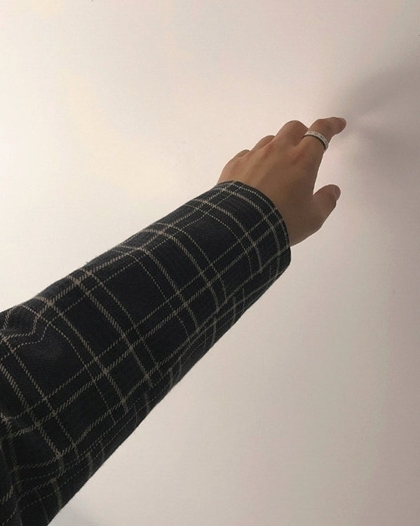 Korean Style Plaid Casual Blazer Jacket
