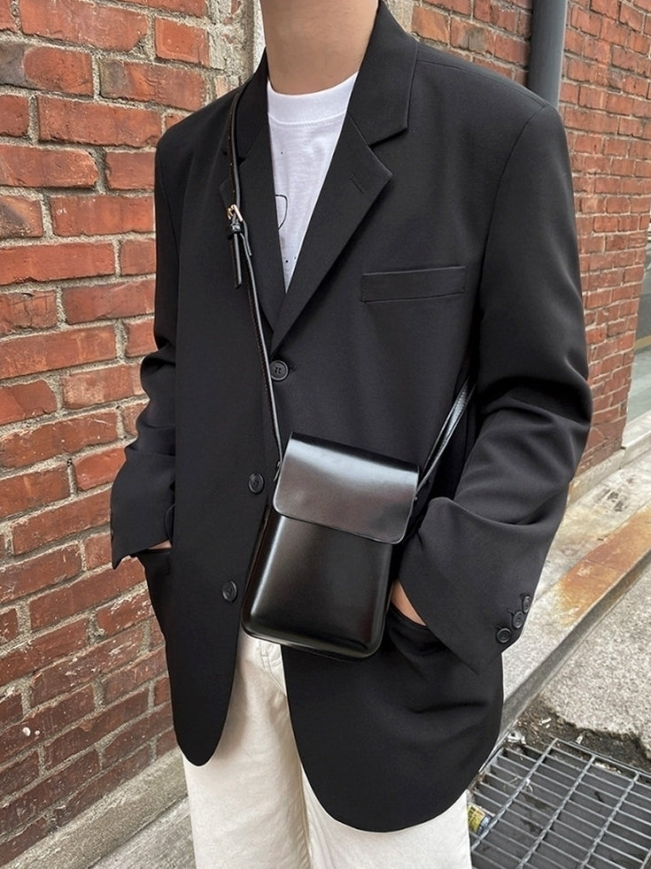 Korean Style Relaxed Fit Casual Blazer Jacket