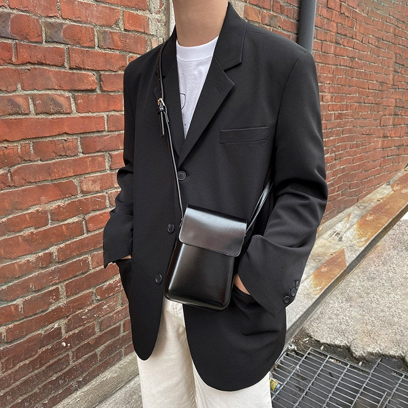 Korean Style Relaxed Fit Casual Blazer Jacket