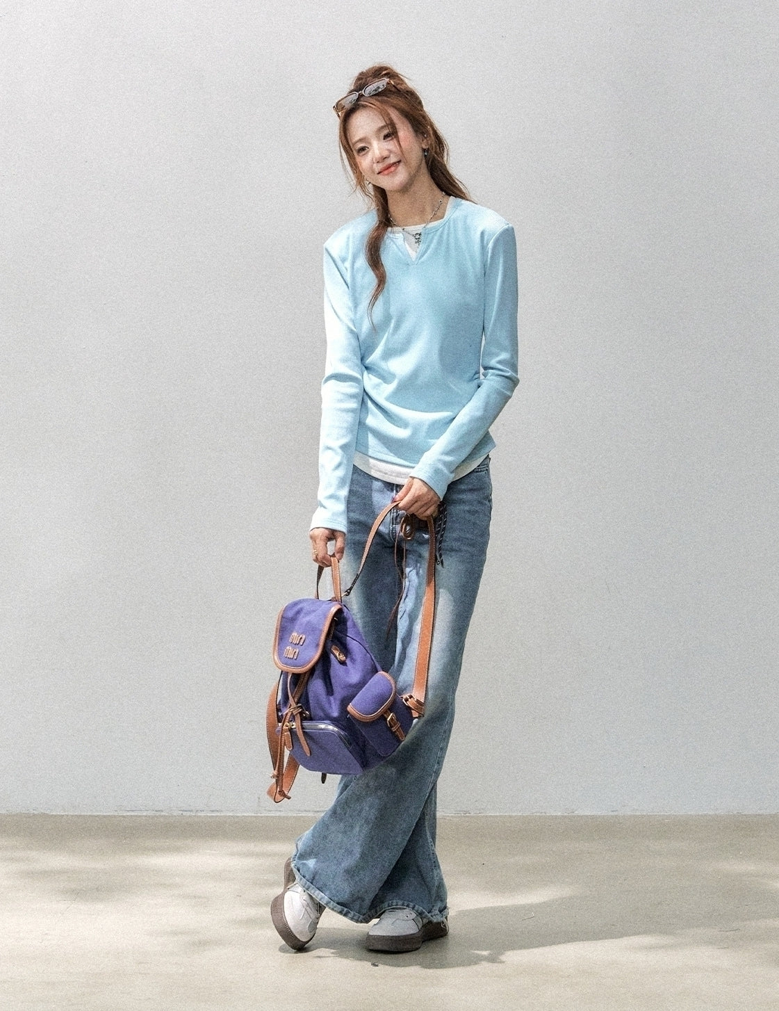 Korean Style Slim Fit Layered Long Sleeve Top