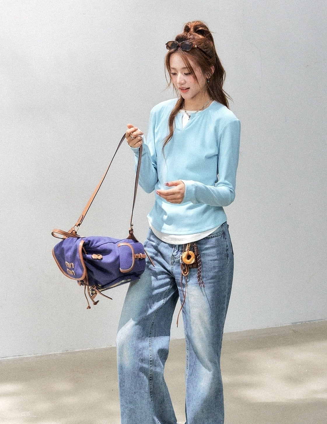 Korean Style Slim Fit Layered Long Sleeve Top
