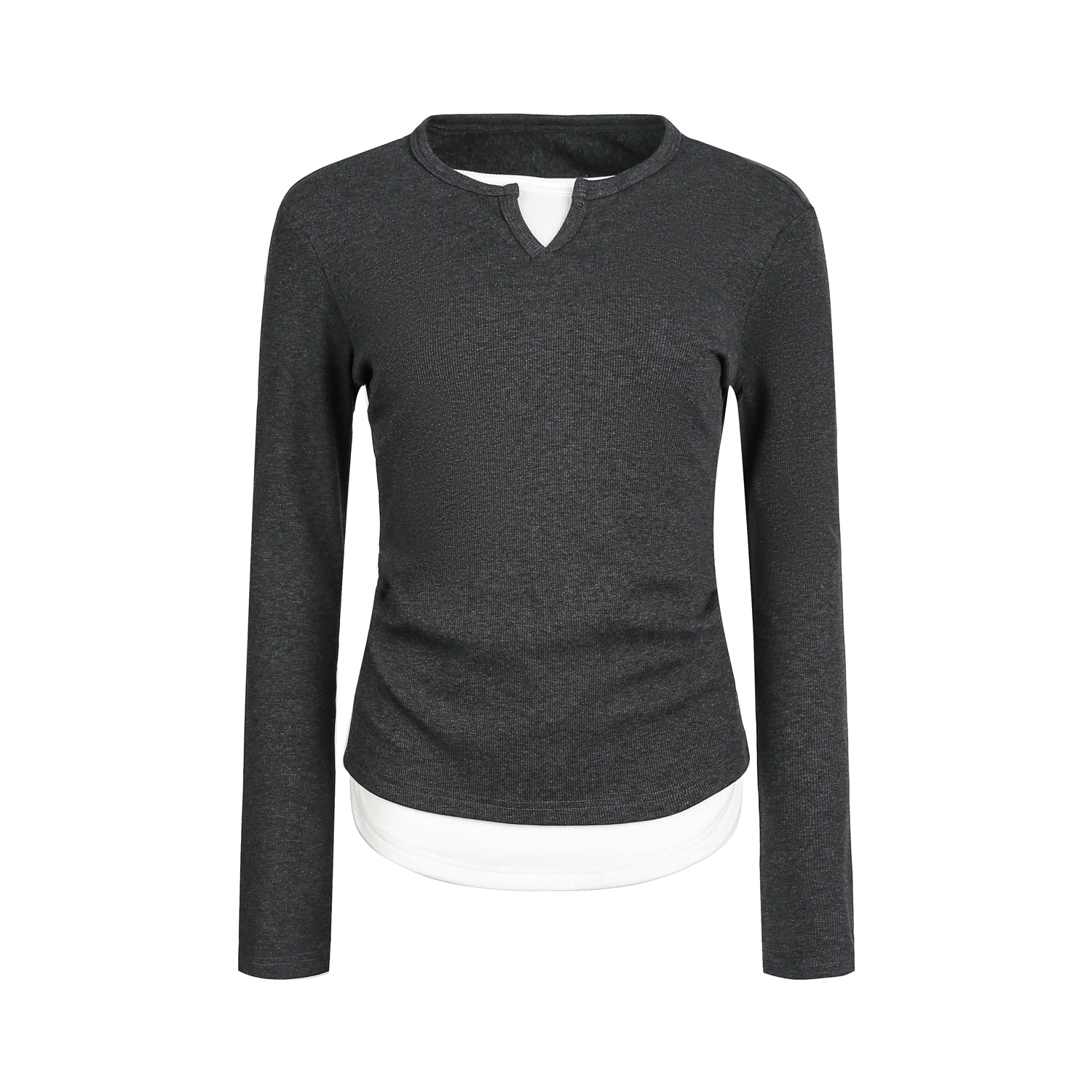 Korean Style Slim Fit Layered Long Sleeve Top