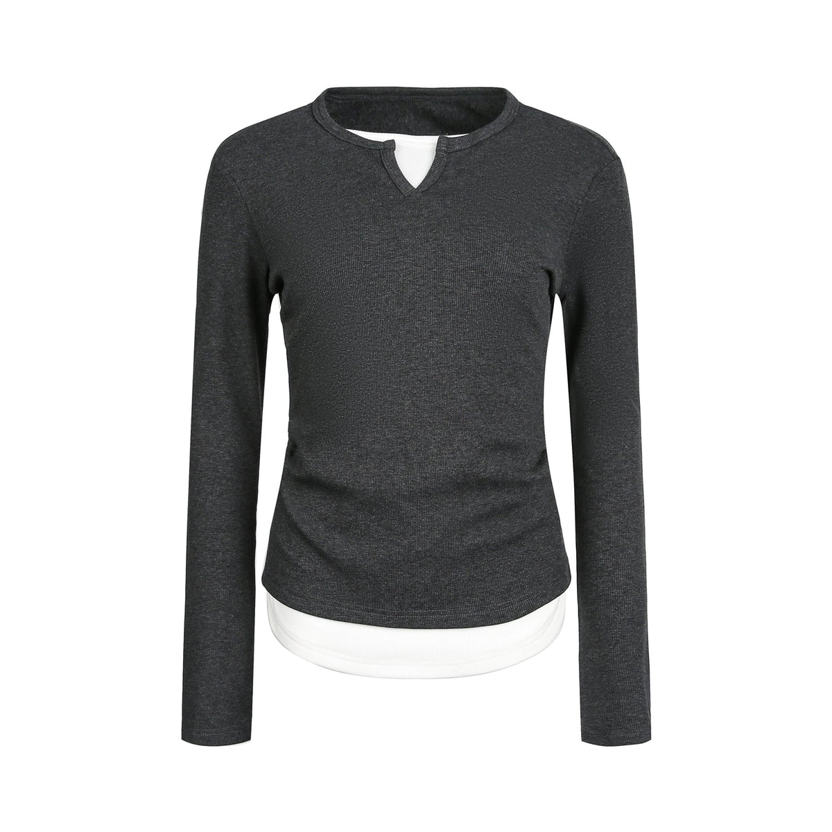 Korean Style Slim Fit Layered Long Sleeve Top