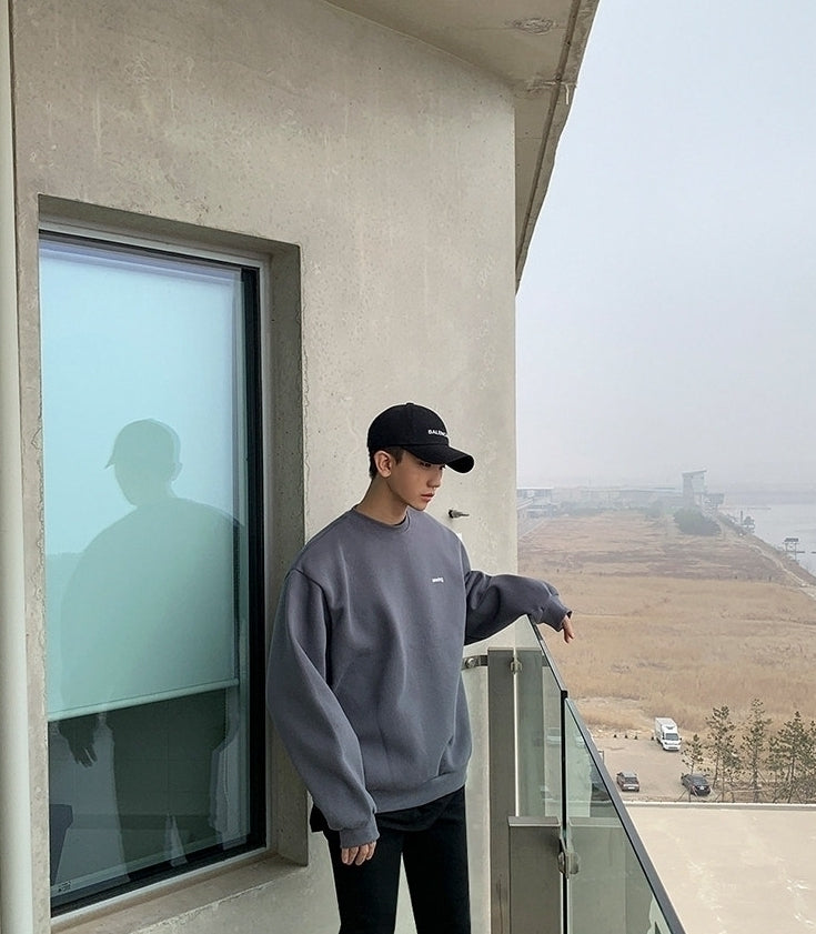 Korean Style Trendy Casual Pullover Sweatshirt