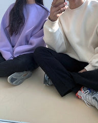 Korean Style Trendy Casual Pullover Sweatshirt
