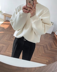 Korean Style Trendy Casual Pullover Sweatshirt