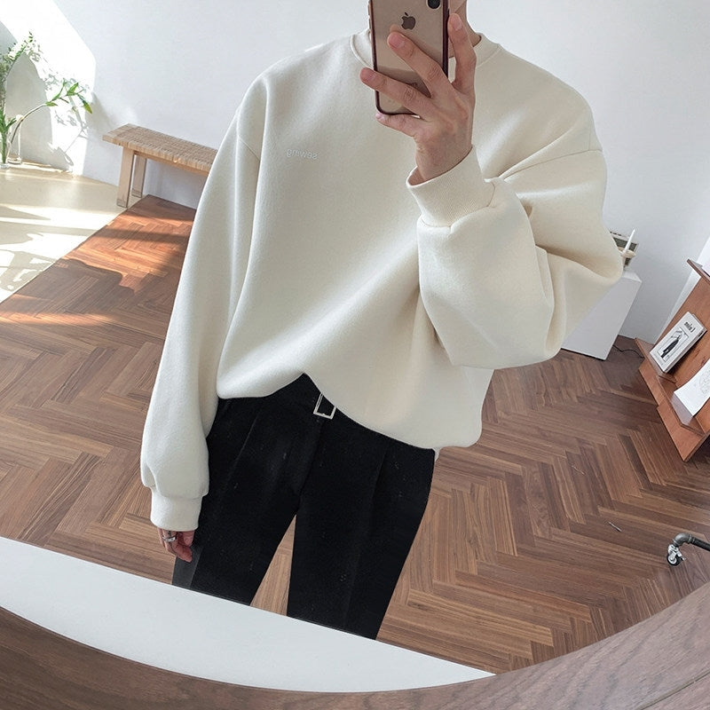 Korean Style Trendy Casual Pullover Sweatshirt