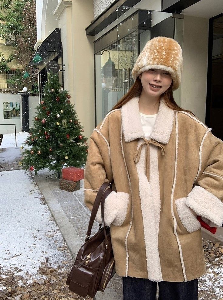 Korean Style Versatile Warm Suede Jacket