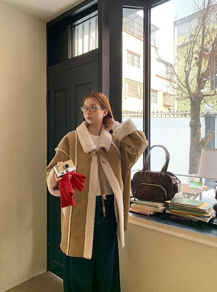 Korean Style Versatile Warm Suede Jacket