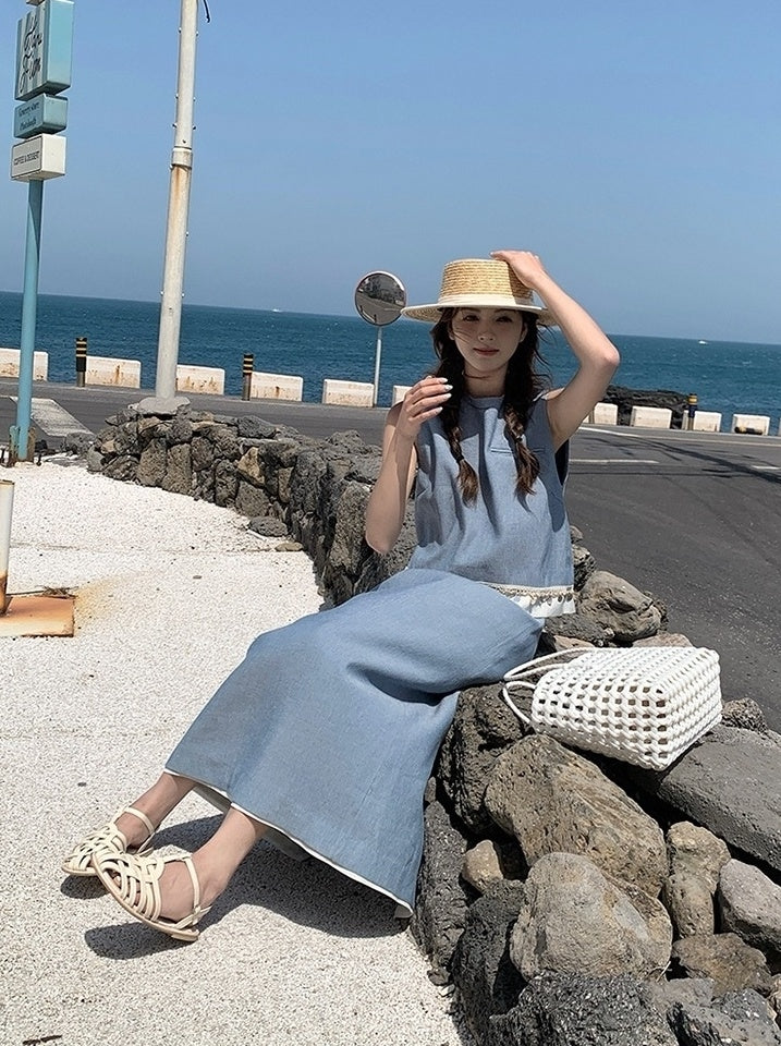 Korean Style Vest And Skirt Set Summer Collection
