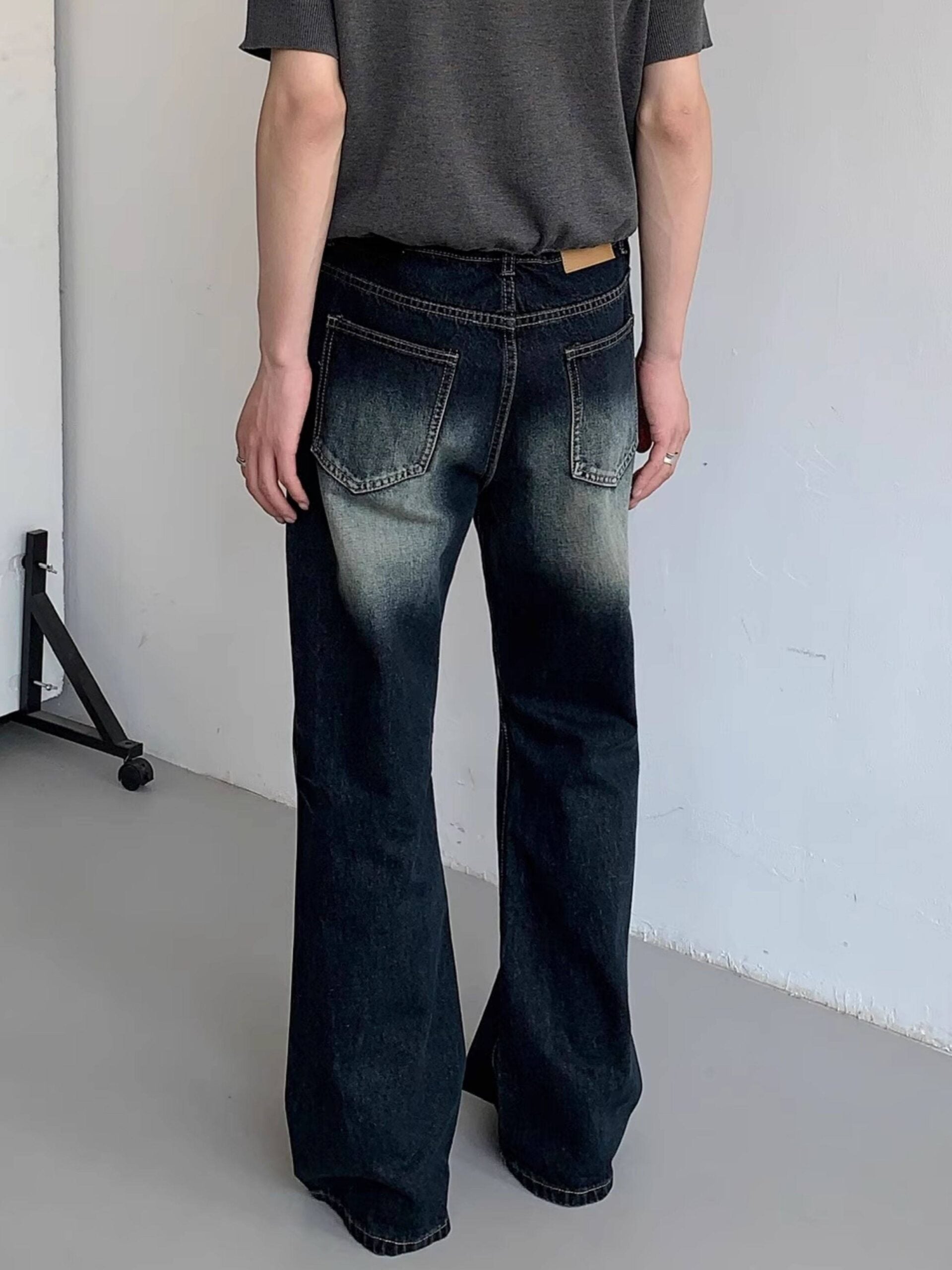 Vintage Style High Waist Wide Leg Jeans