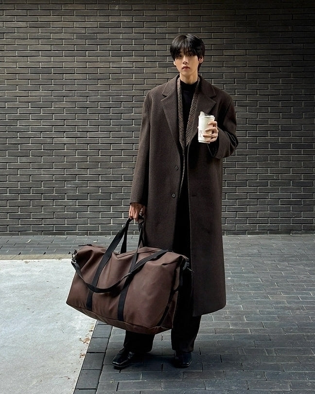 Mid Length Notched Collar Winter Overcoat