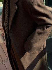 Mid Length Notched Collar Winter Overcoat