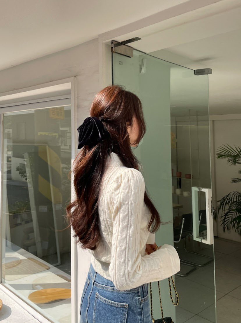 Beige Knit Sweater With Shirt Collar