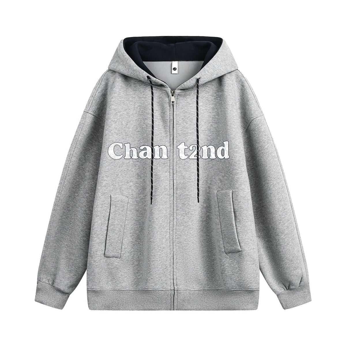 Lace Letter Patch Embroidered Relaxed Cardigan Sweater