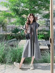 Lace Patchwork Hooded Casual Summer Dress