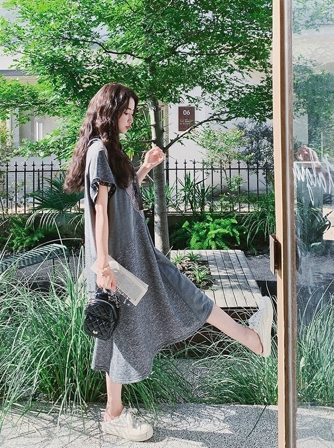 Lace Patchwork Hooded Casual Summer Dress