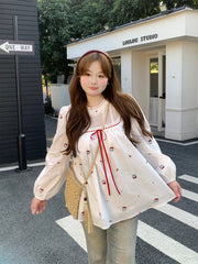 Lace Patchwork Loose Shirt Top