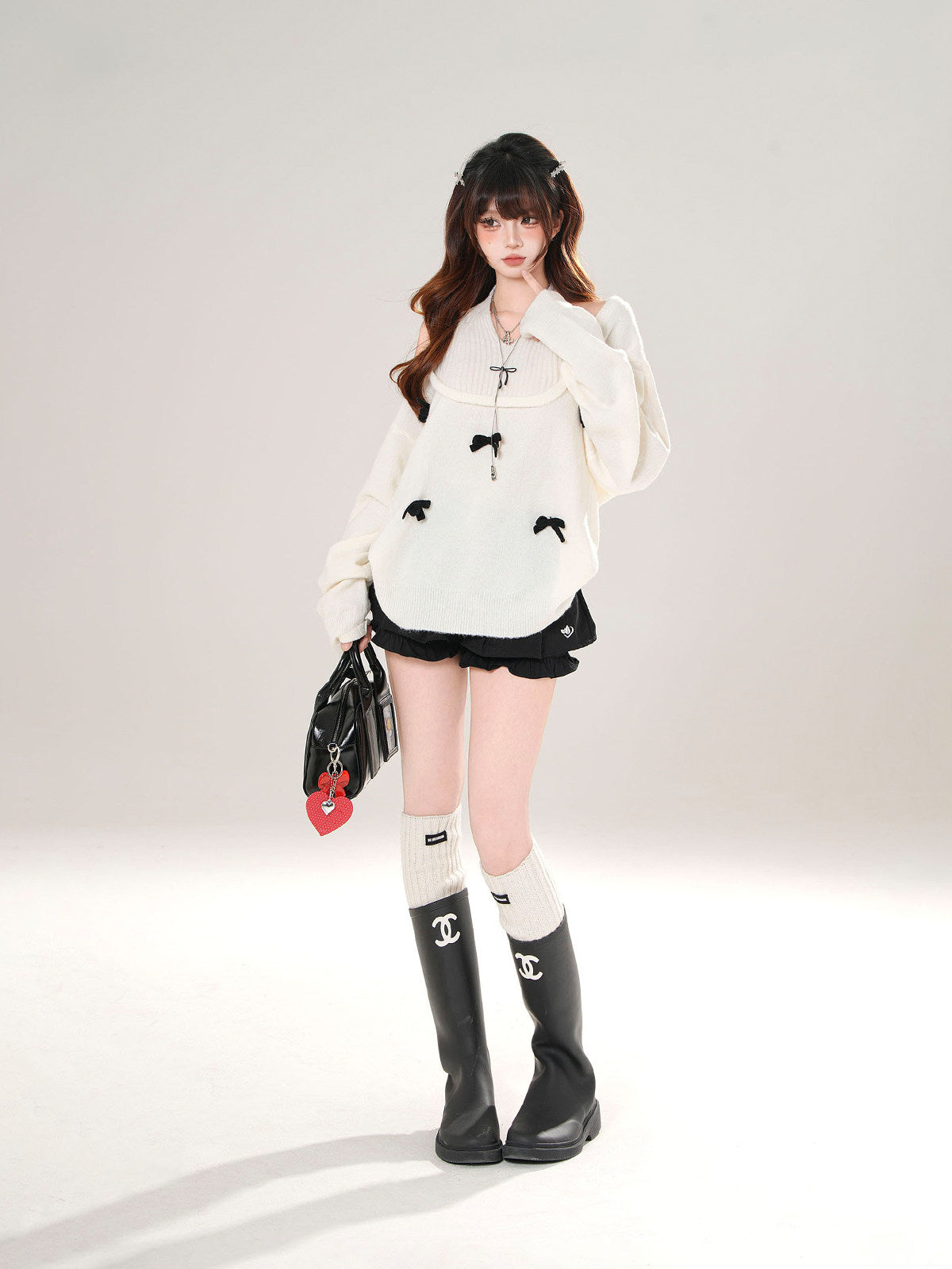 Lace Pleated A Line Mini Skirt Pants