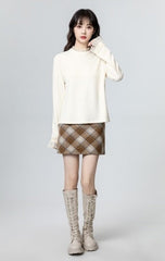 Lace Trim Long Sleeve Top