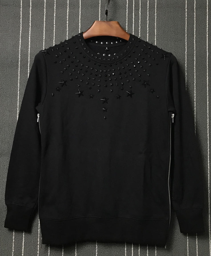 Black Star Metal Rivet Sweater