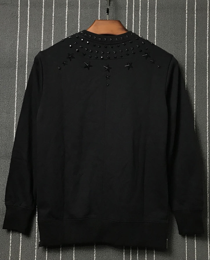 Black Star Metal Rivet Sweater