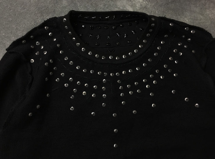 Black Star Metal Rivet Sweater