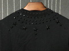 Black Star Metal Rivet Sweater