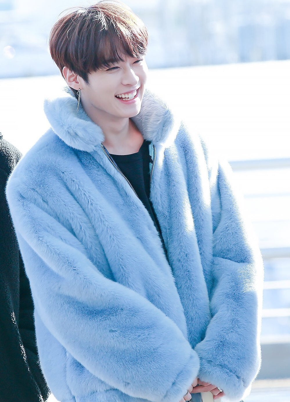 Blue Fur Short Jacket