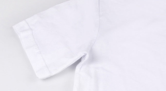 White Peace Sign Printed T-Shirt