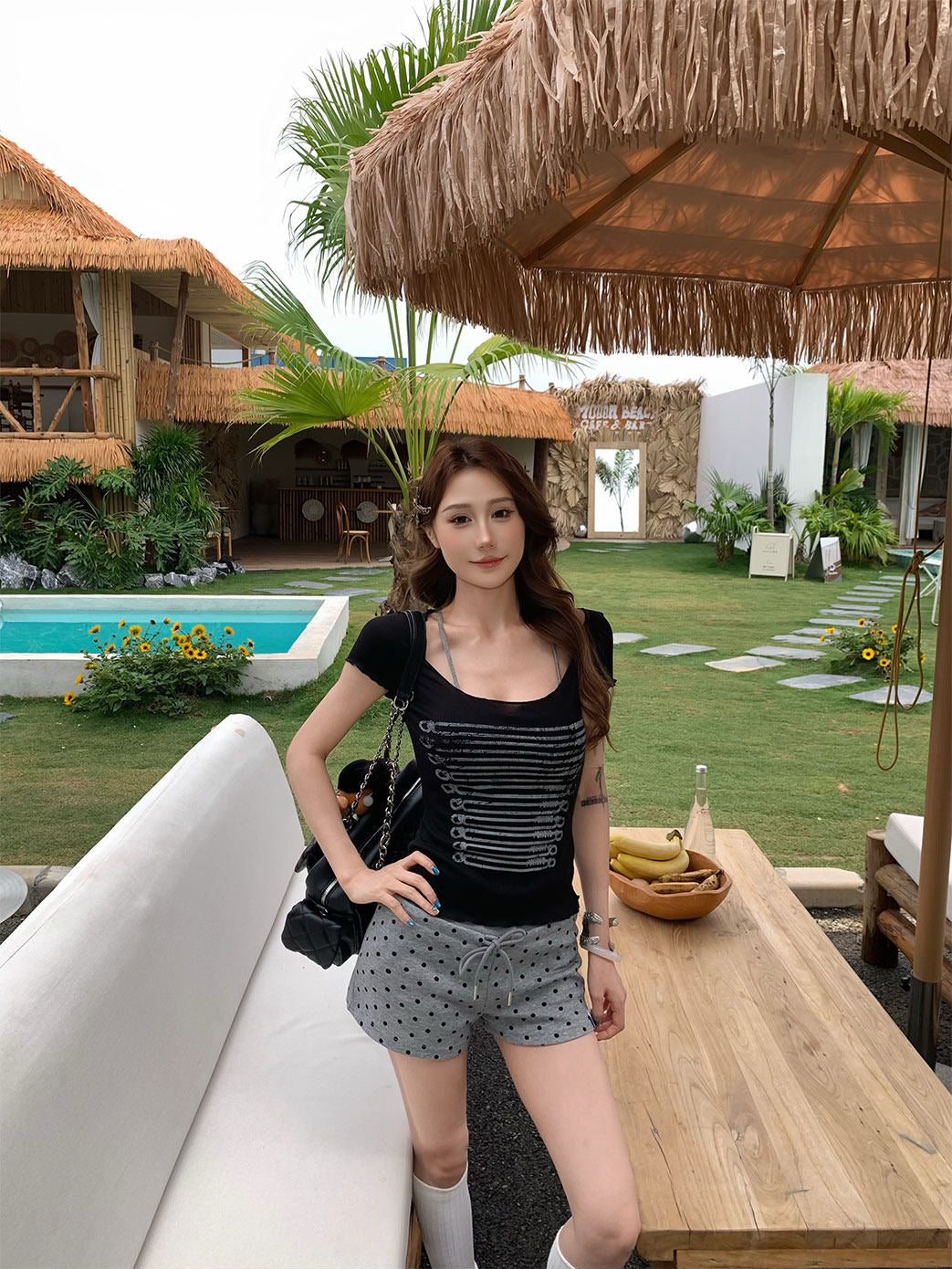 Letter Print Slim Fit T Shirt