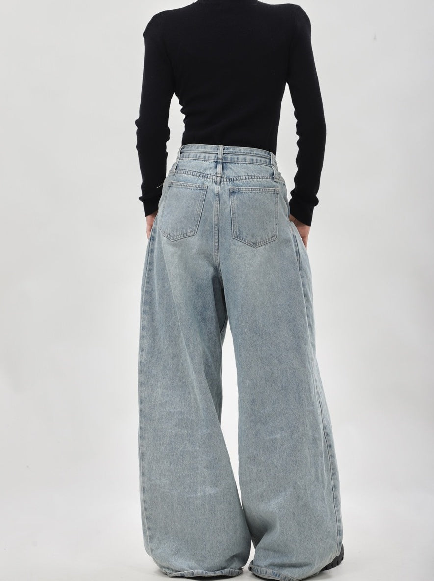 Light Blue Denim Baggy Jeans