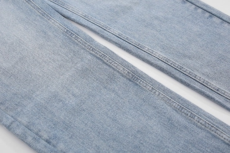 Light Blue Loose Straight Denim Pants