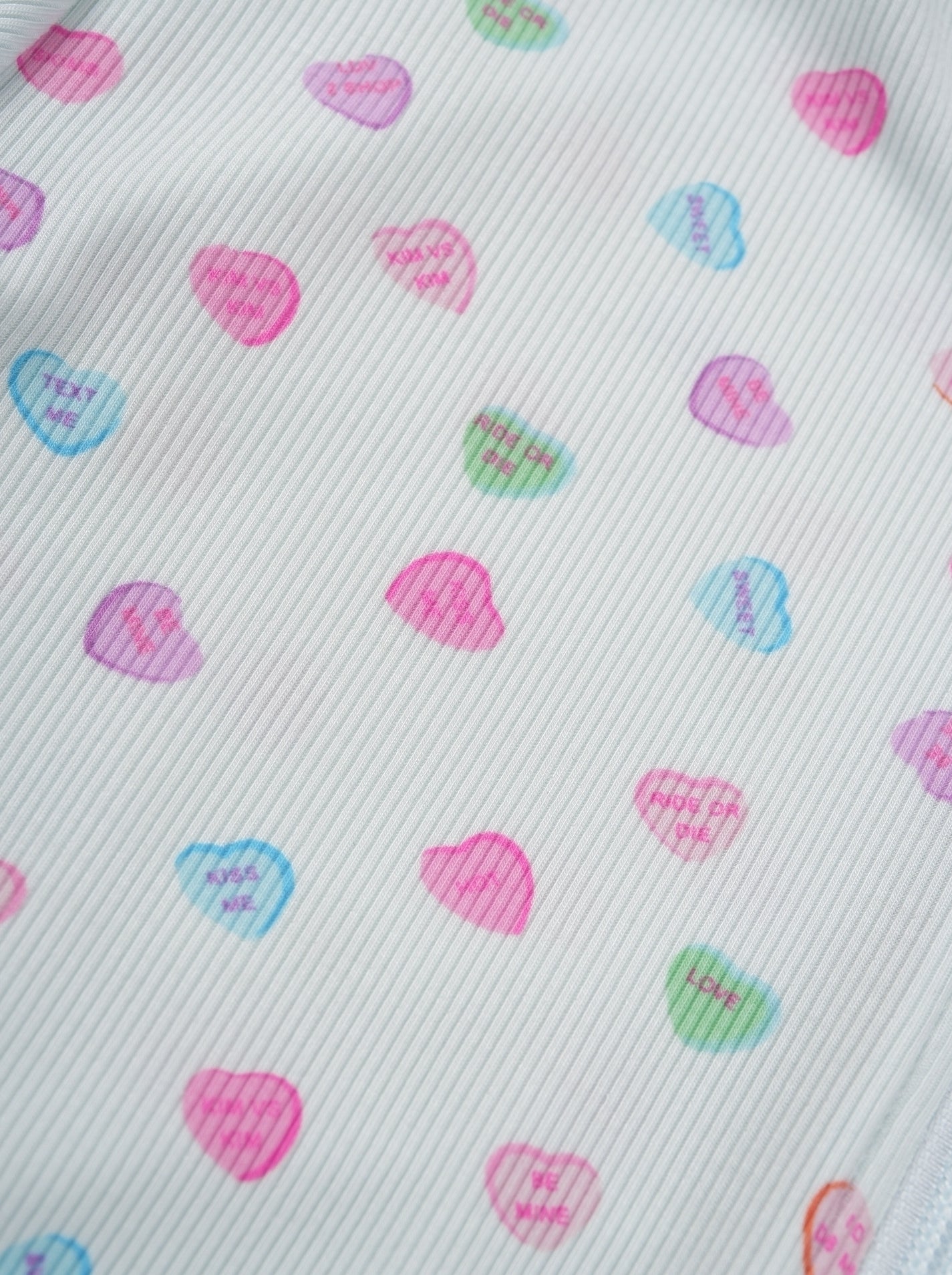 Light Blue Mini Hearts Printed Crop Hoodie