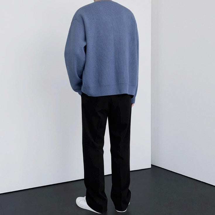 Light Blue Zip-Up Cardigan