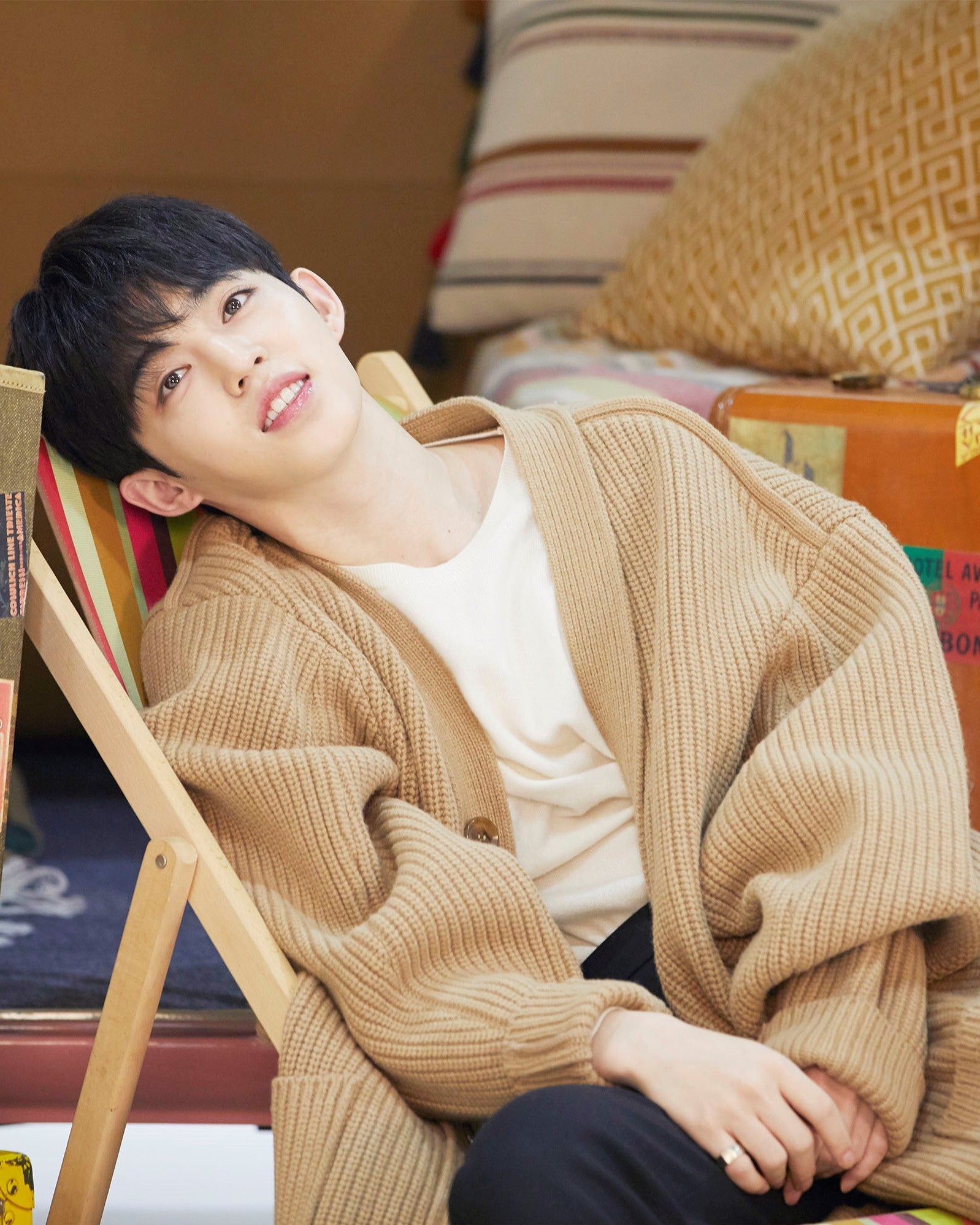 Light Brown Knitted Cardigan