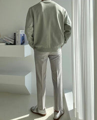 Light Green V-Neck Cardigan