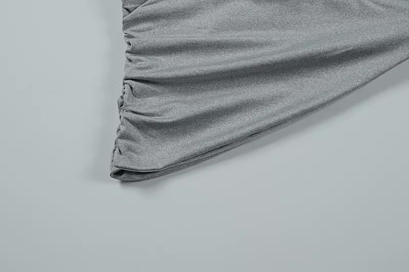 Light Grey Deconstructed Off-Shoulders Top