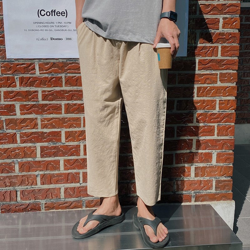 Lightweight Breathable Linen Relaxed Trousers