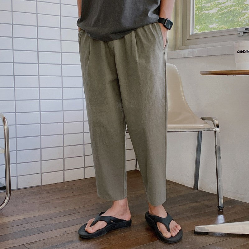 Lightweight Breathable Linen Relaxed Trousers