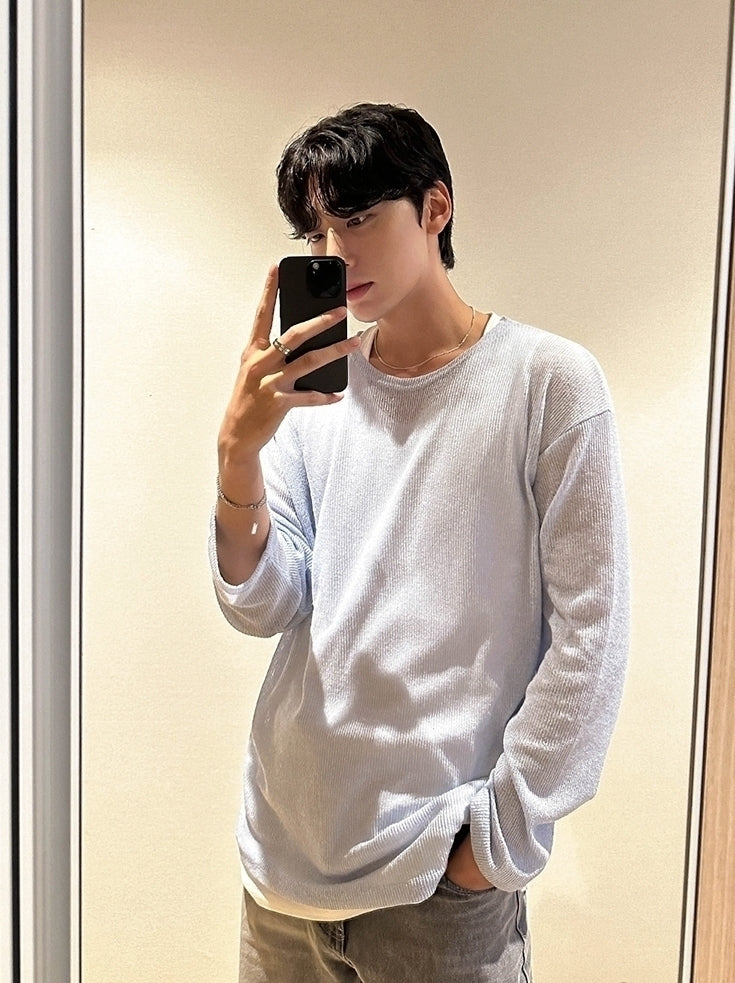 Lightweight Casual Knit Long Sleeve Sun Protection Top
