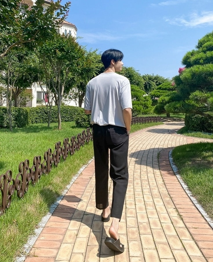 Lightweight Linen Blend Relaxed Fit Pants