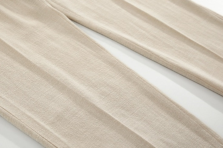 Lightweight Linen Blend Relaxed Fit Pants
