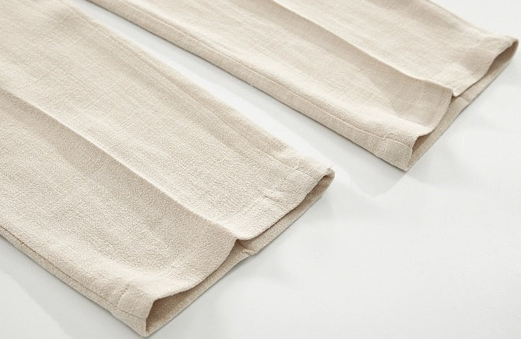 Lightweight Linen Blend Relaxed Fit Pants