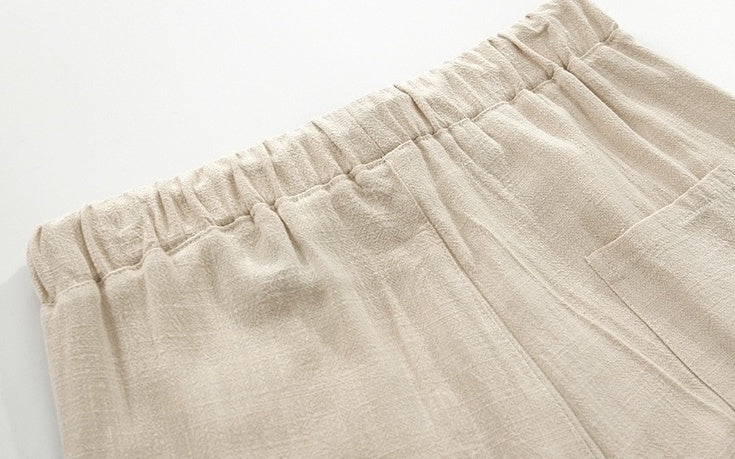 Lightweight Linen Blend Relaxed Fit Pants
