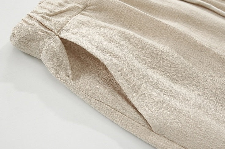 Lightweight Linen Blend Relaxed Fit Pants