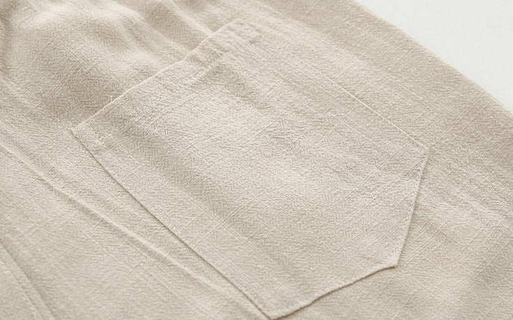 Lightweight Linen Blend Relaxed Fit Pants