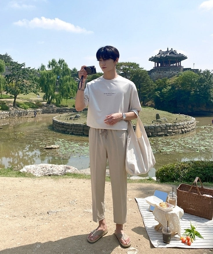 Lightweight Linen Blend Relaxed Fit Pants