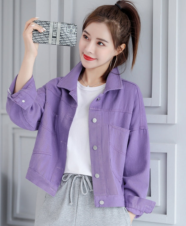 Lilac Denim Short Jacket