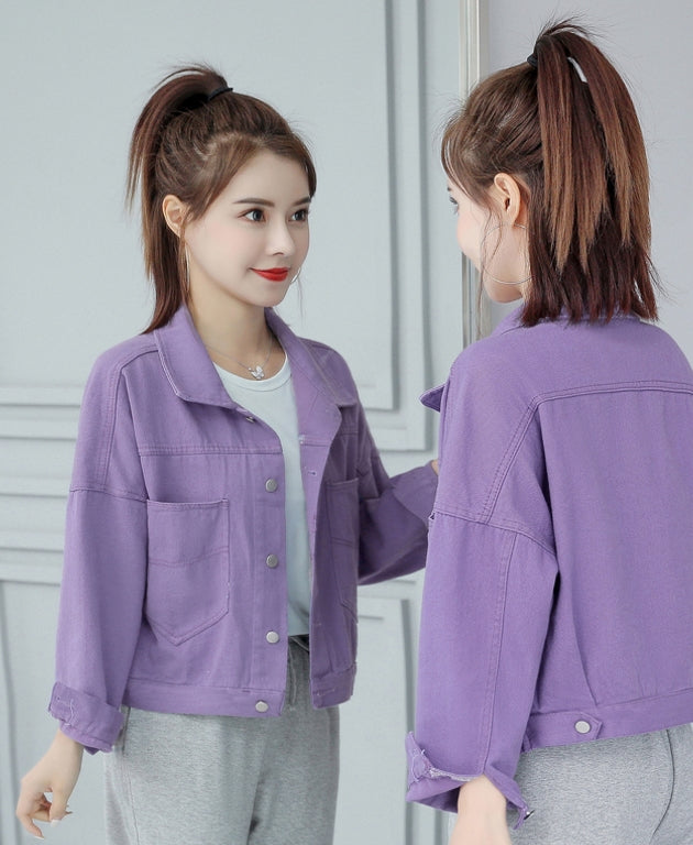 Lilac Denim Short Jacket